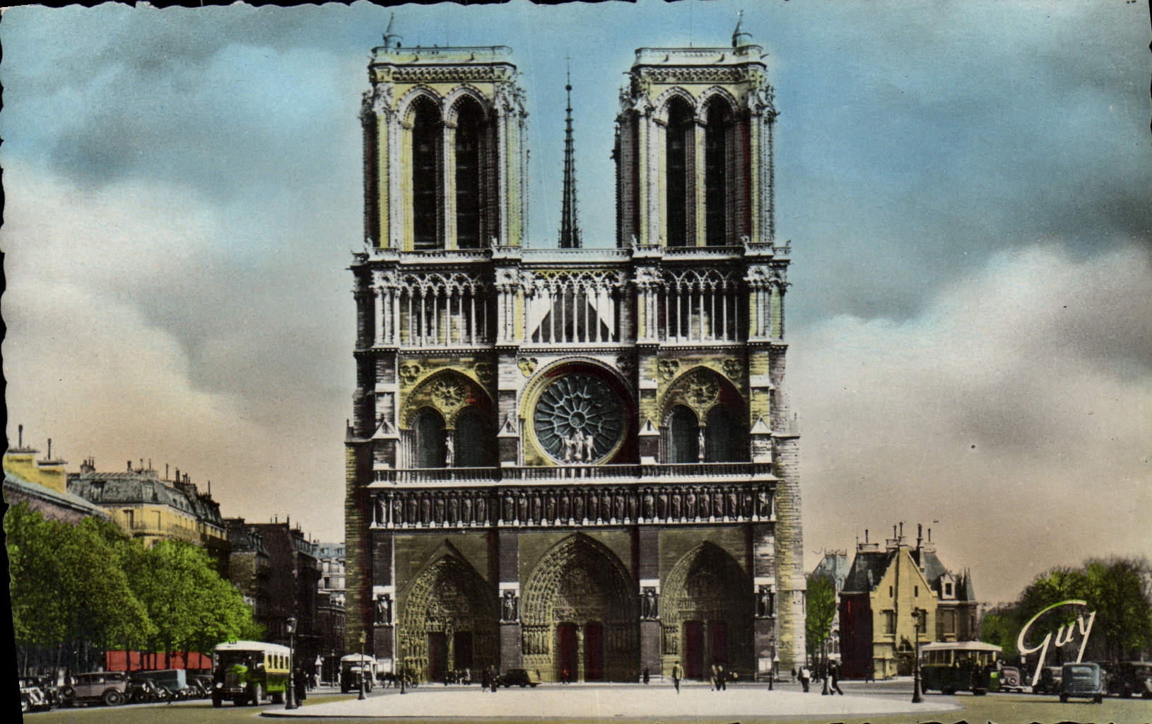 MODERN CARD Wonders Frontage Of the Cathedral Notre Dame Paris