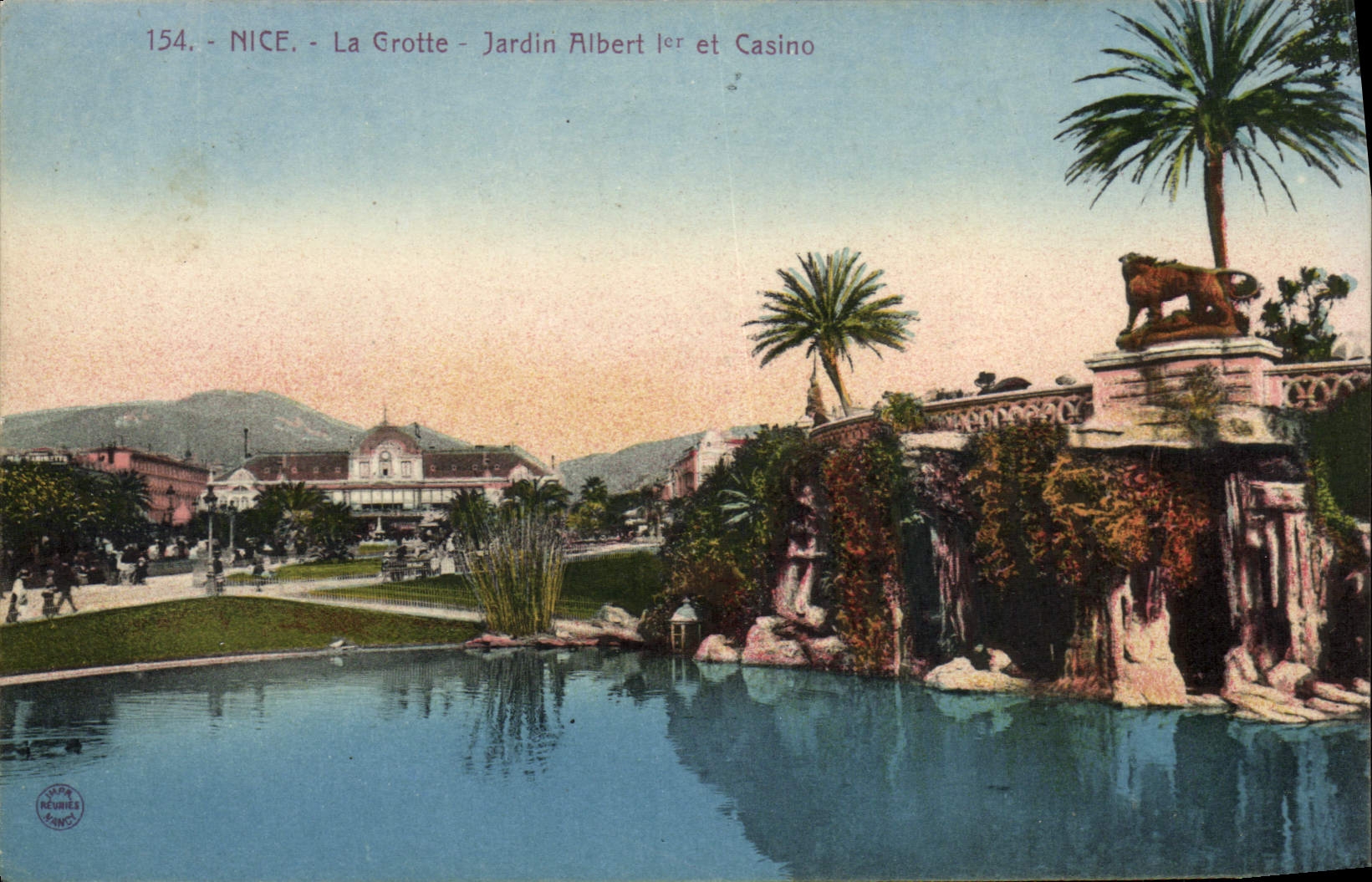 CPA Nice La Grotte Jardin Albert 1er Et Casino