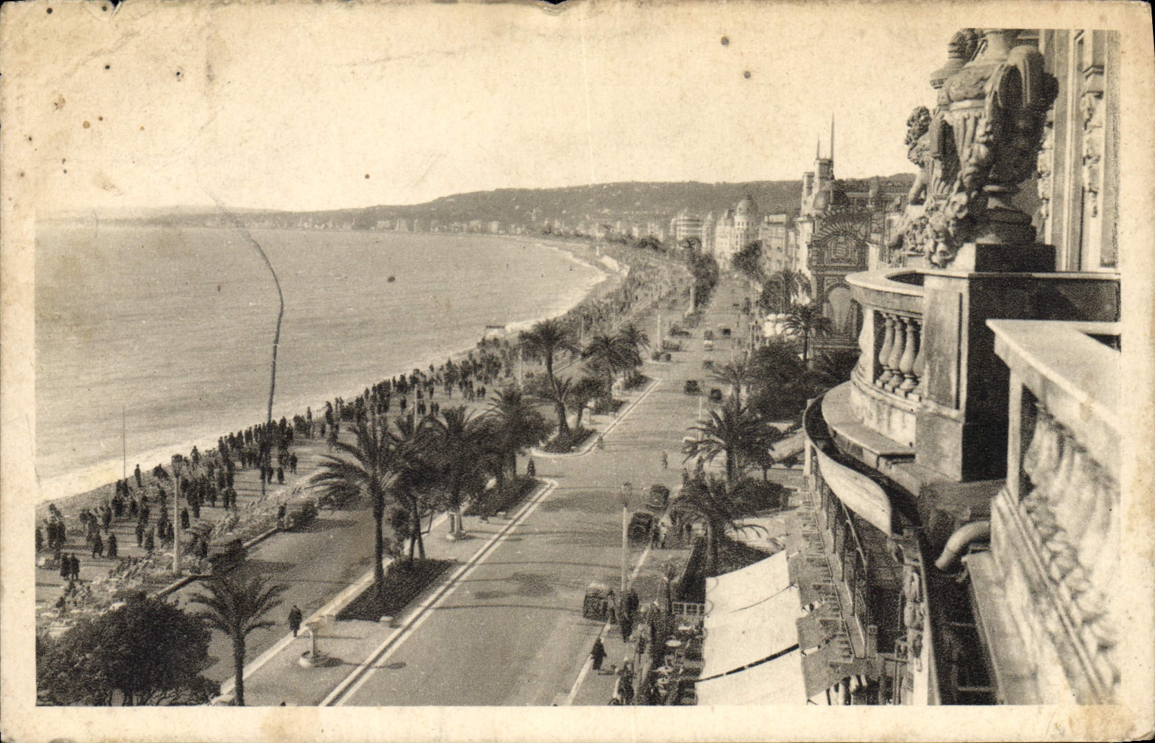 POSTAL Niza Densemble visto de la VENDIMIA de la caminata