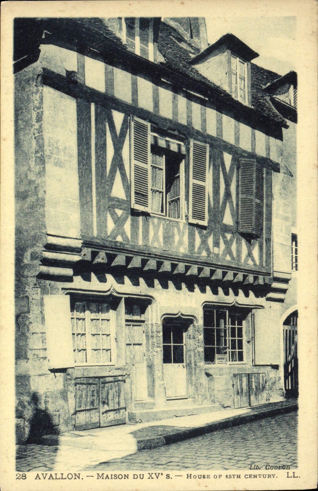 VINTAGE POSTCARD Avallon House Of 15th