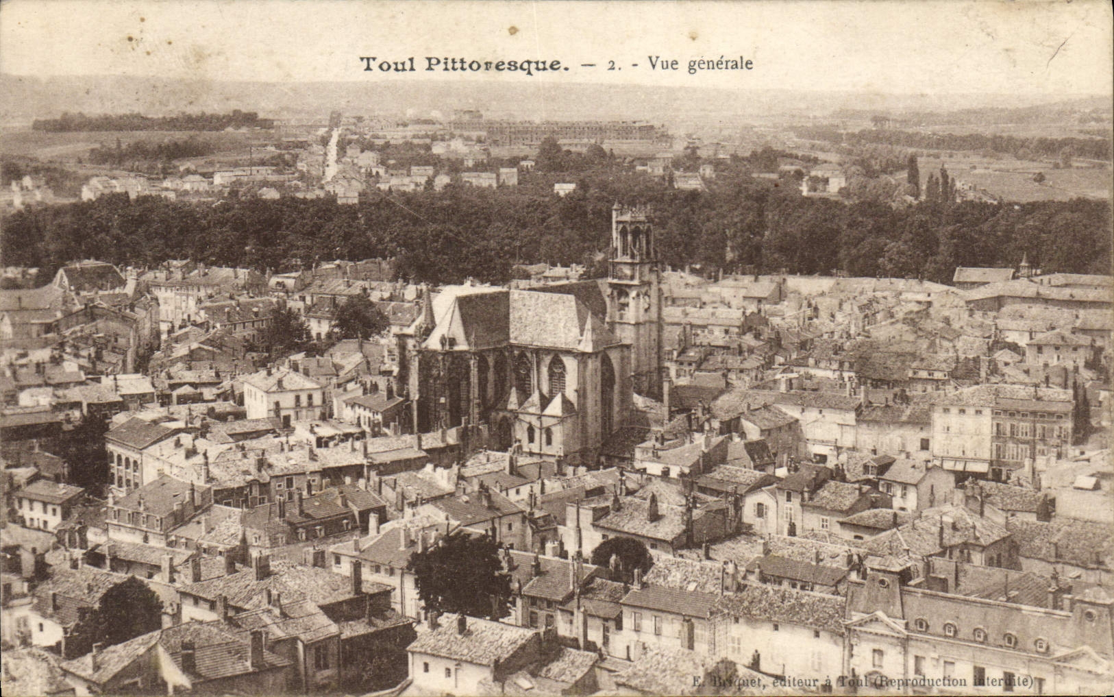 VINTAGE POSTCARD Picturesque Toul View