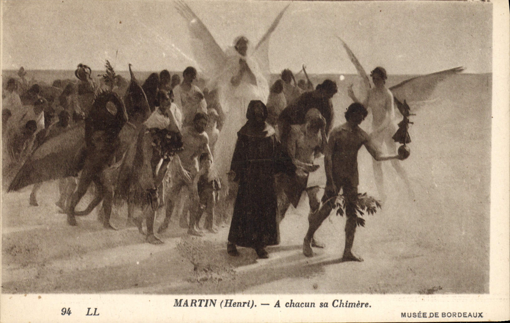 VINTAGE POSTCARD Martin has Each one His Dream Museum of Bordeaux Anges