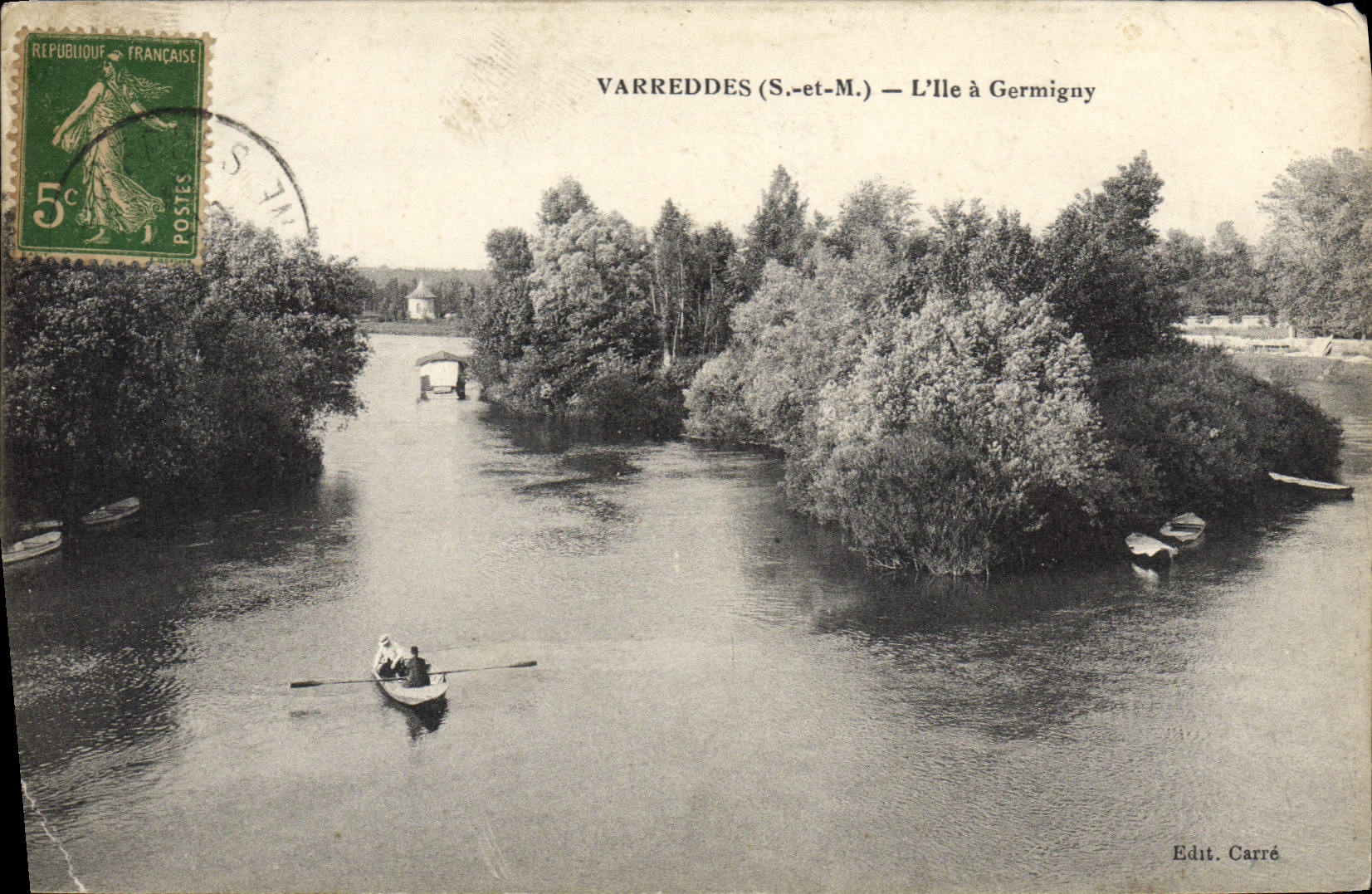 VINTAGE POSTCARD Varreddes the Island has Germigny
