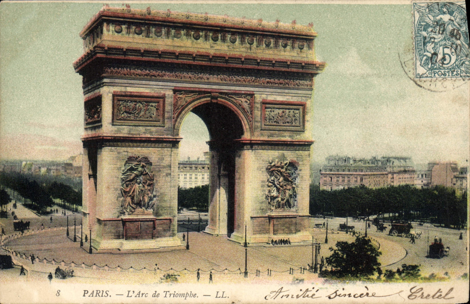 CPA Paris L'Arc De Triomphe