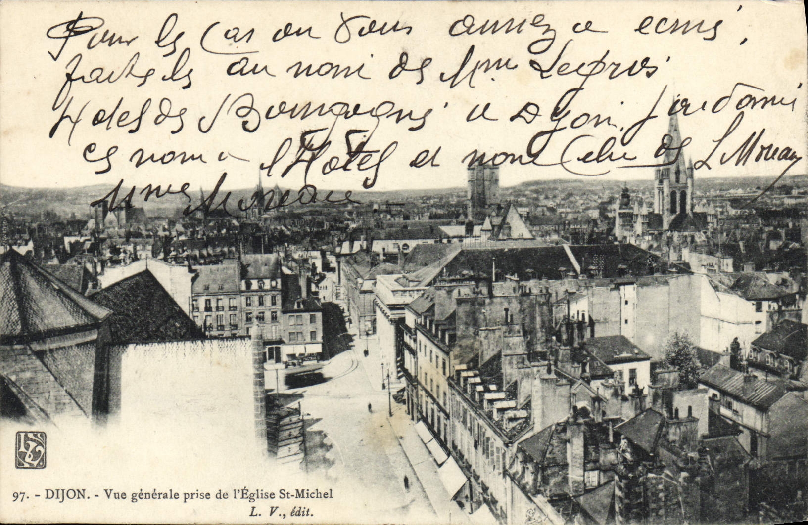 CPA Dijon Vue Generale Prise de L'Eglise St Michel