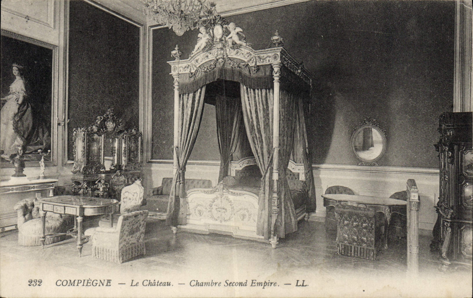 POSTAL Compiegne de la VENDIMIA que el cuarto del castillo empeora en segundo lugar