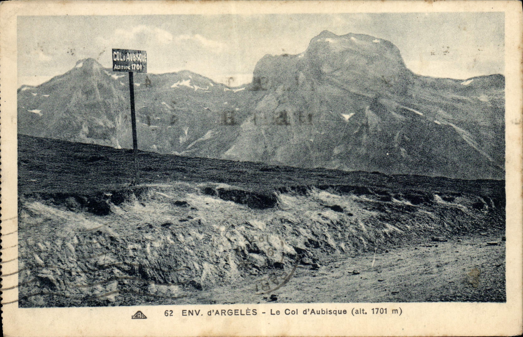 CPA Environs d'Argeles Le Col d'Aubisque