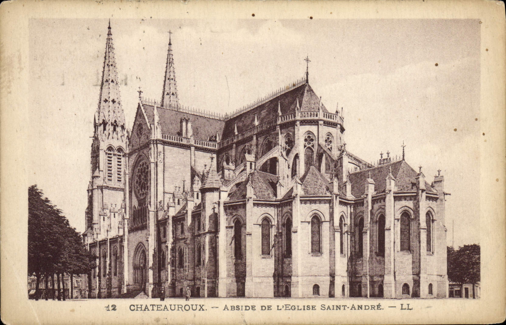CPA Chateauroux Abside De L'Eglise Saint Andre