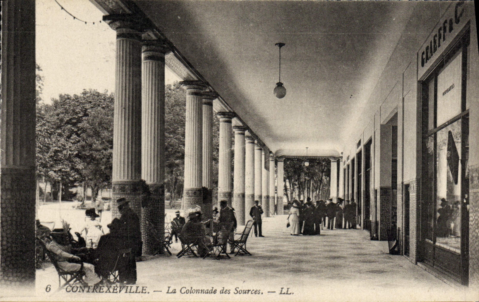 VINTAGE POSTCARD Contrexeville the Colonnade of the Sources