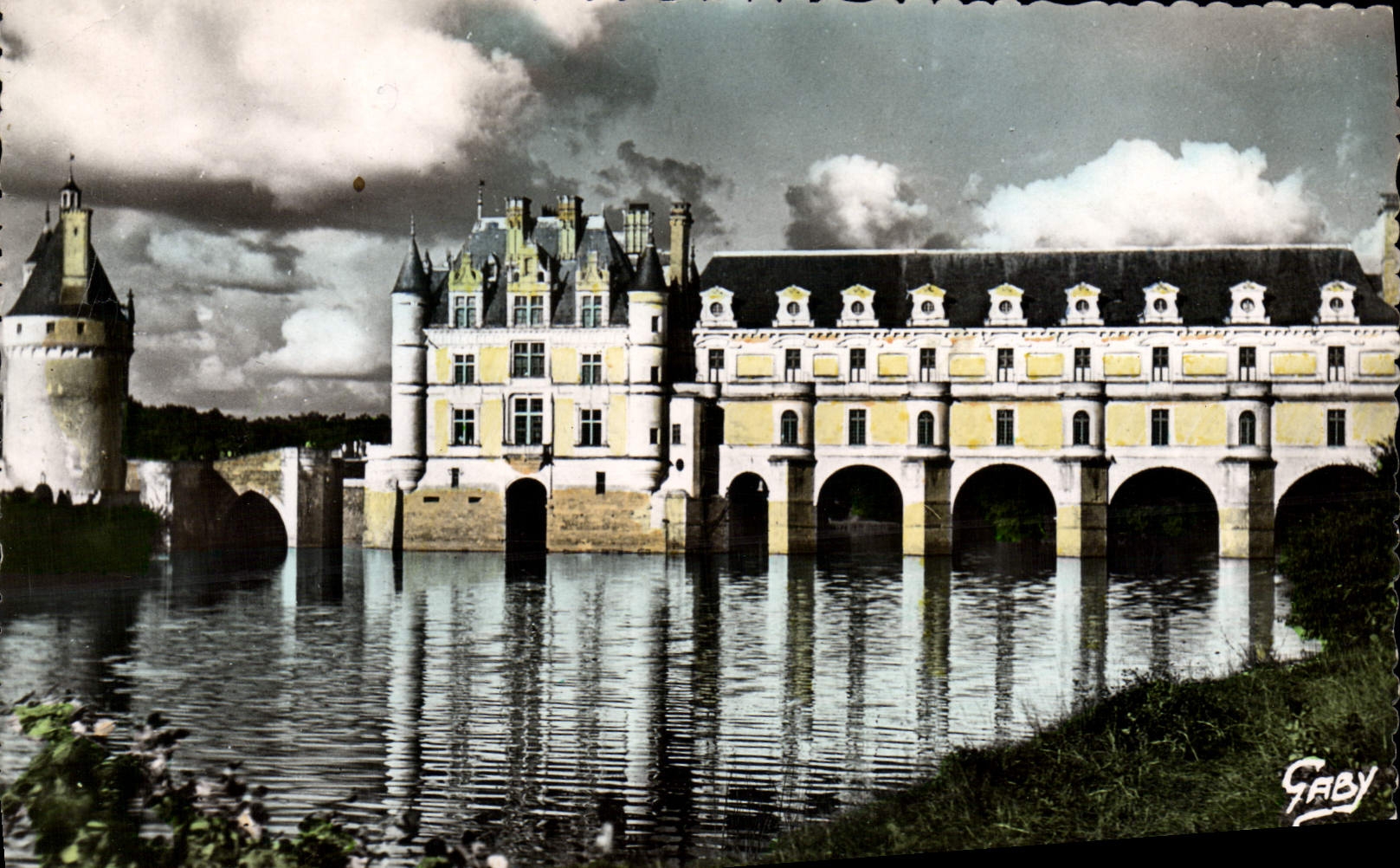 MODERN CARD Chenonceaux Castle Western Frontage
