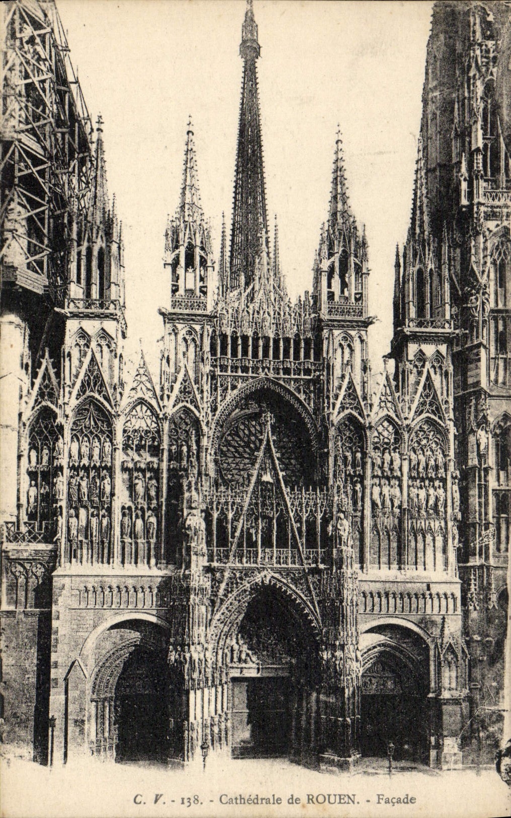 CPA Rouen Cathedrale de Facade