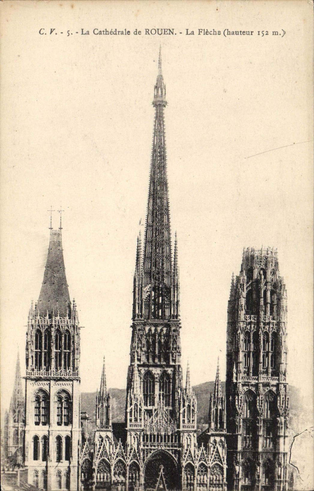 CPA Rouen Cathedrale La fleche 