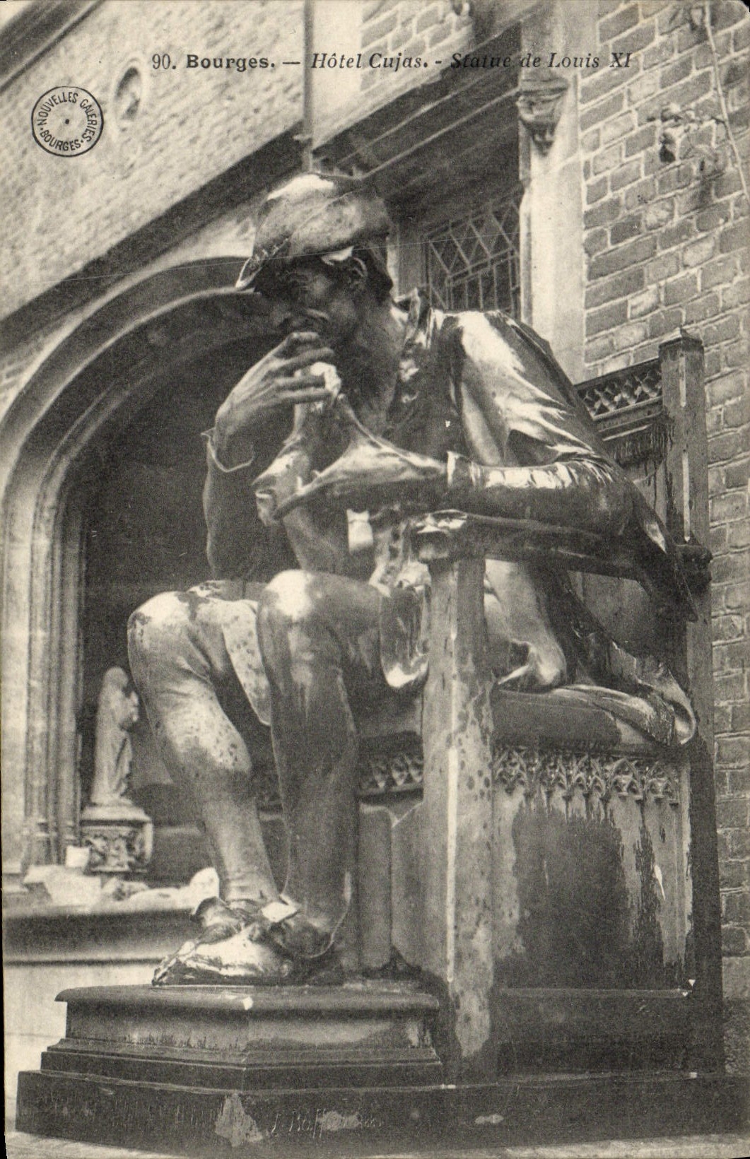 Reglas de Cujas del hotel de Bourges de la POSTAL de la VENDIMIA de Louis XI