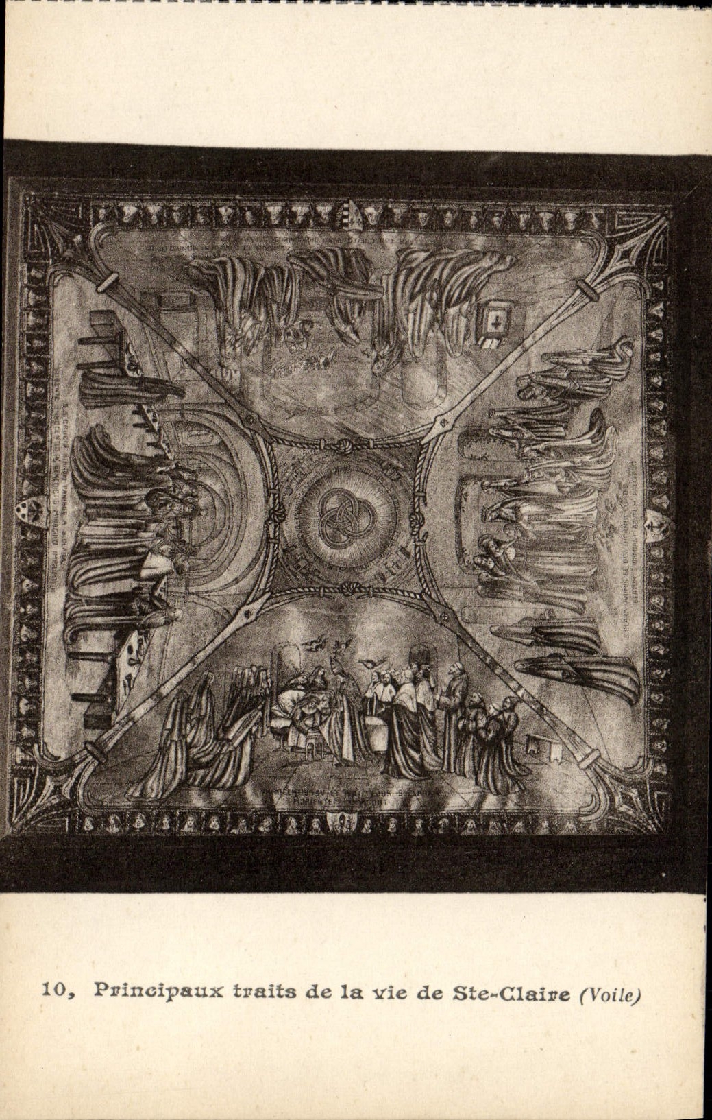 VINTAGE POSTCARD Principal Features of the Life of co. Claire Voile