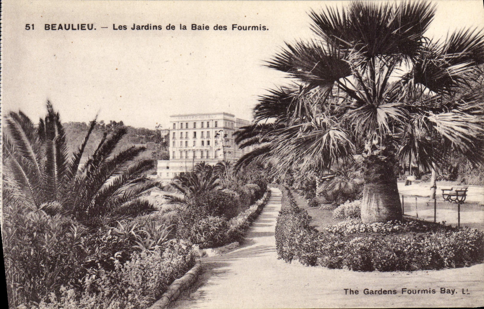 VINTAGE POSTCARD Beaulieu Gardens of Bay of the Ants