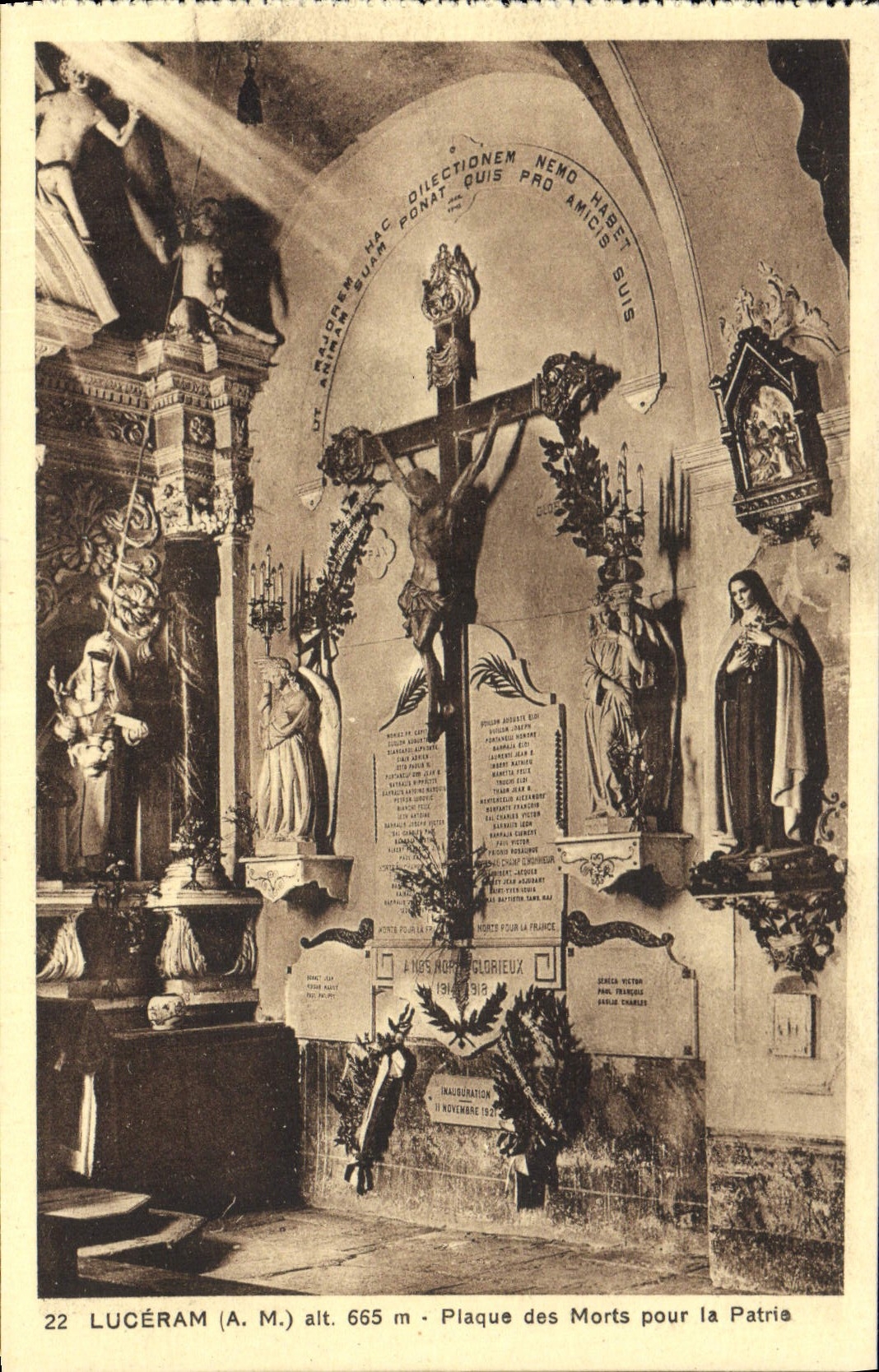 CPA Luceram Plaque des Morts Pour la Patrie