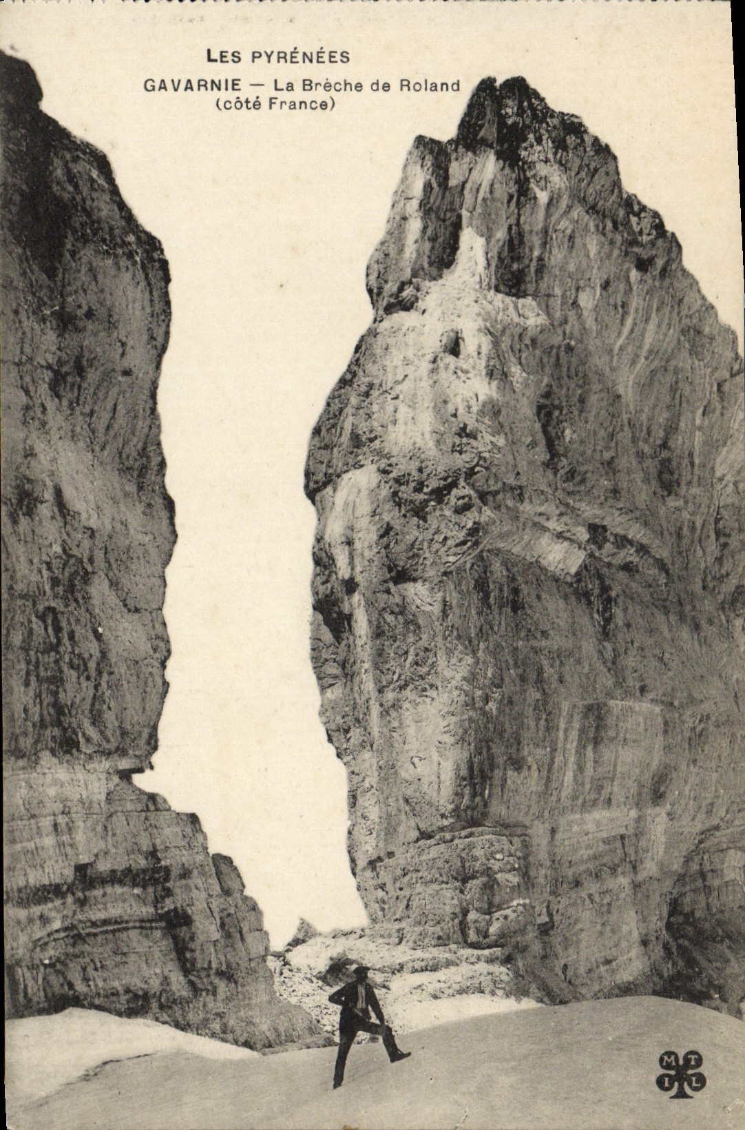 POSTAL Gavarnie de la VENDIMIA la abertura de Rolando