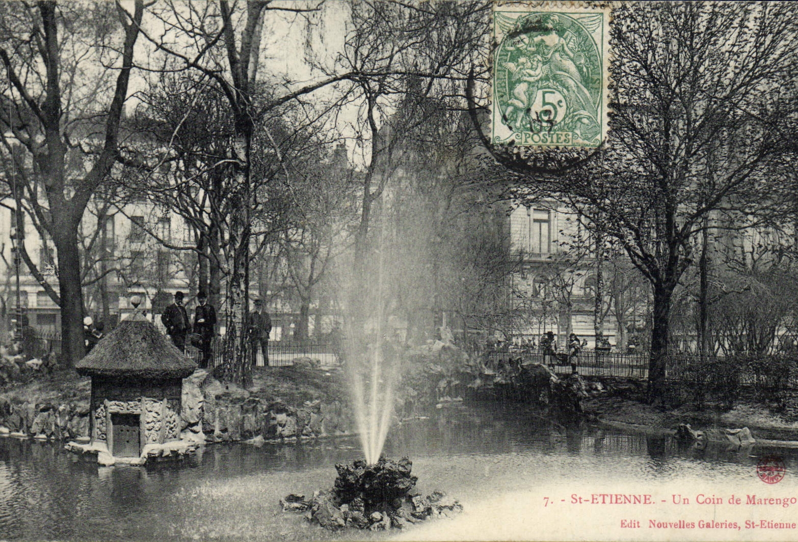 POSTAL St. Etienne de la VENDIMIA una esquina el Marengo uno