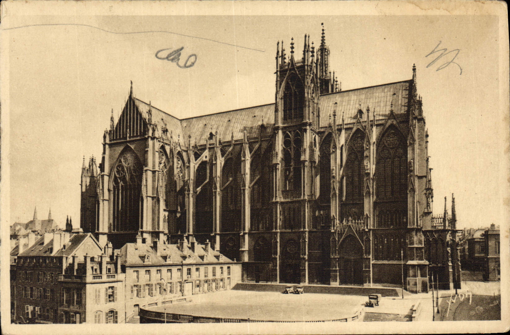 CPA Metz Abside de la Cathedrale