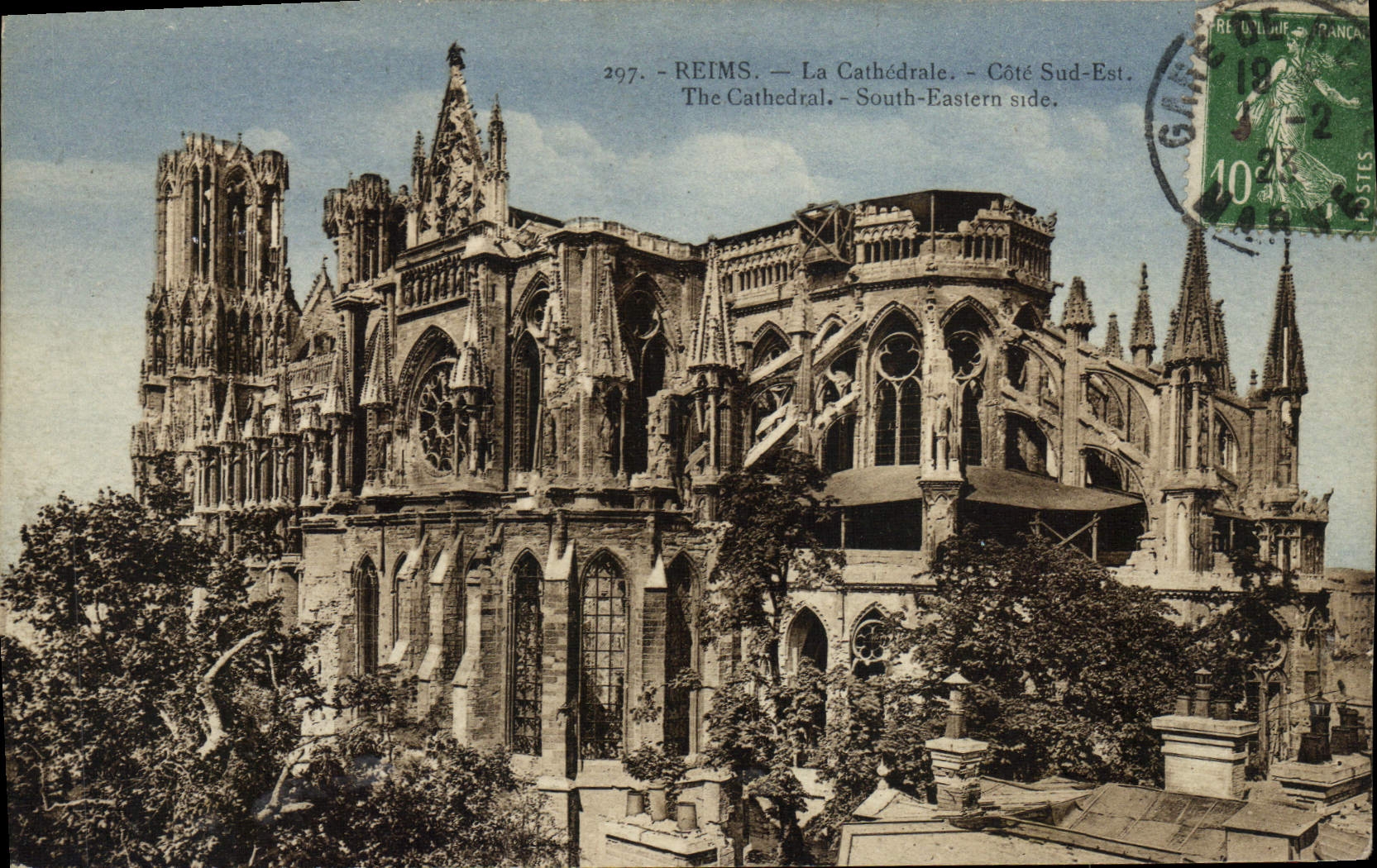 CPA Reims La Cathedrale Cote Sud