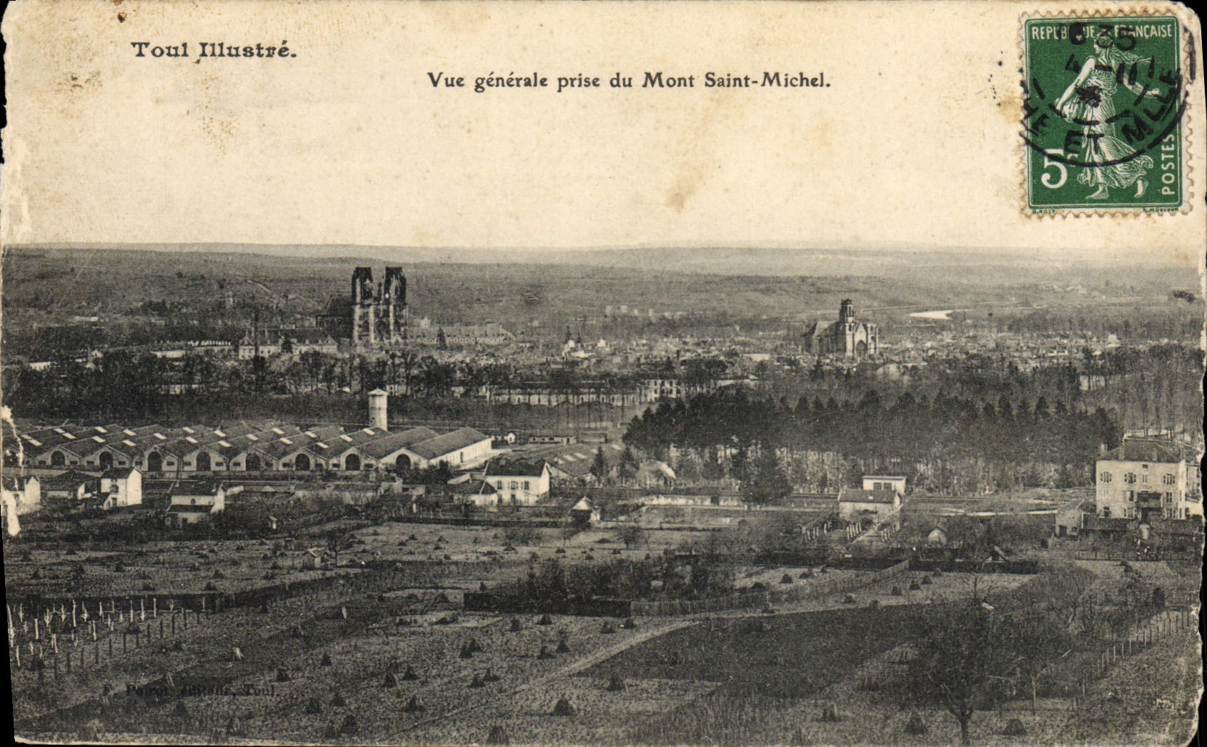 VINTAGE POSTCARD Toul View Taken of Mont Saint Michel
