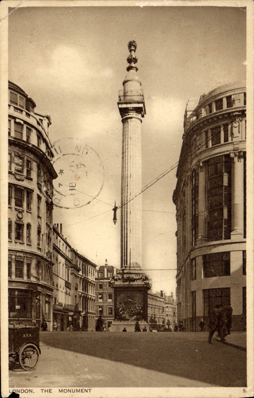 VINTAGE POSTCARD London The Monument