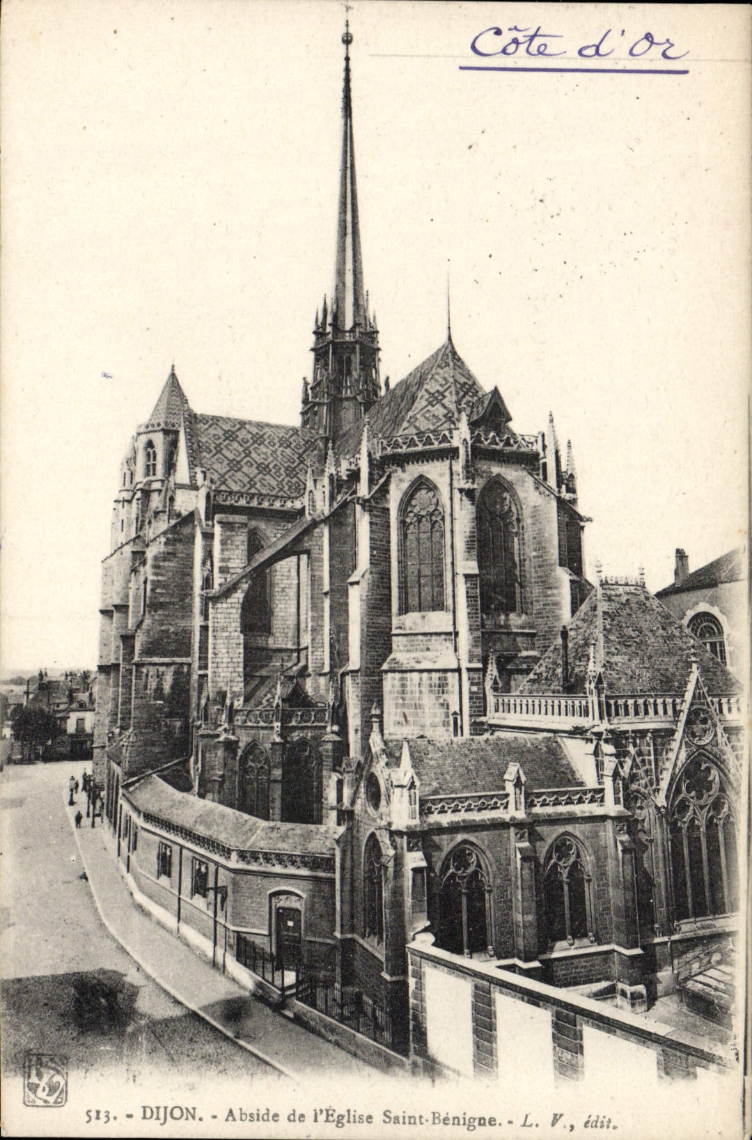 VINTAGE POSTCARD Dijon Apse of the Benign Church Saint