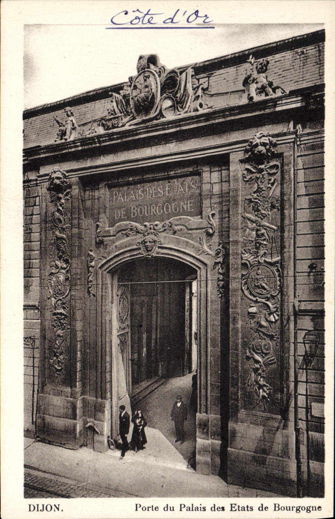 VINTAGE POSTCARD Dijon Carries Palate of the States of Burgundy