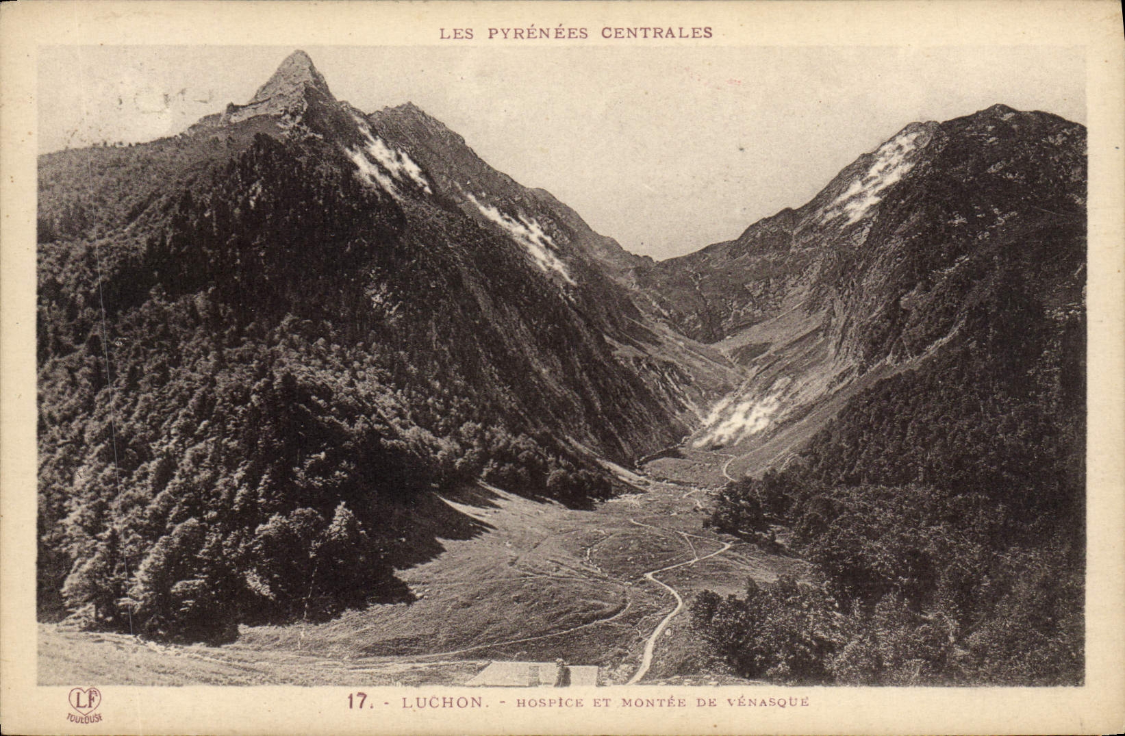 VINTAGE POSTCARD Luchon Hospics And Montee of Venasque