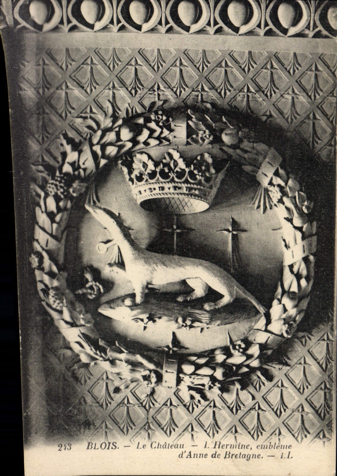 CPA Blois Le Chateau L'Hermine Embleme d'Anne de Bretagne
