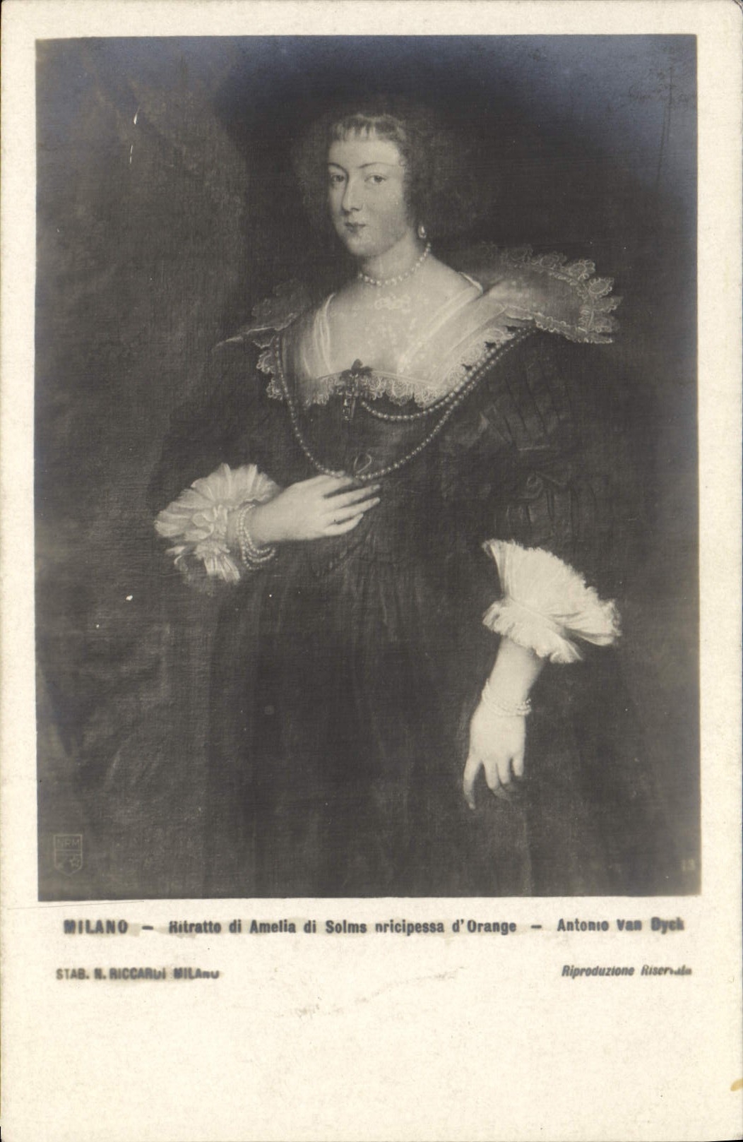 CPA Milano Ritratto di Amelia di Solms d'Orange Antonion van Dyck
