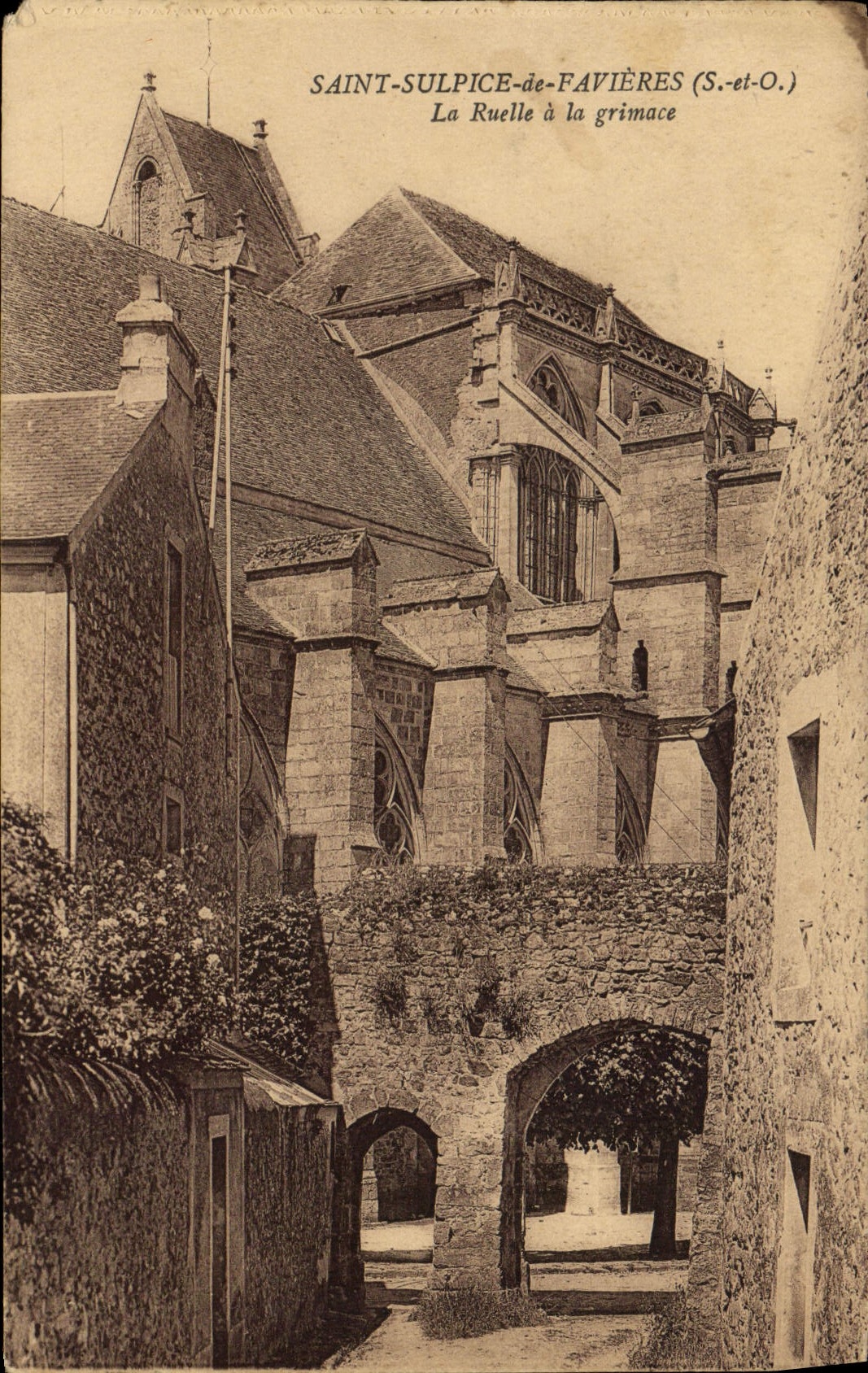 VINTAGE POSTCARD Holy Supice de Favieres the Lane in Grimace