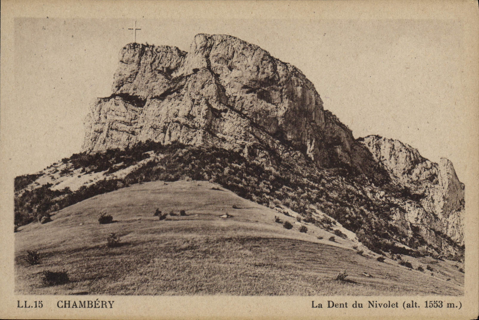 VINTAGE POSTCARD Chambéry the Tooth of Nivolet