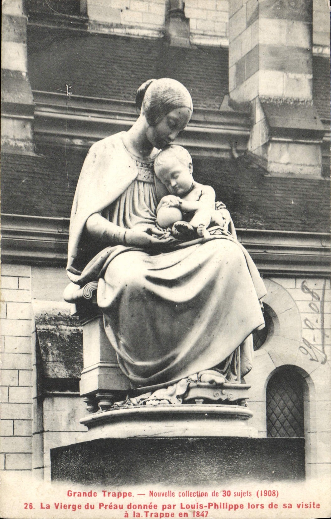 CPA Grande Trappe La vierge du Preau