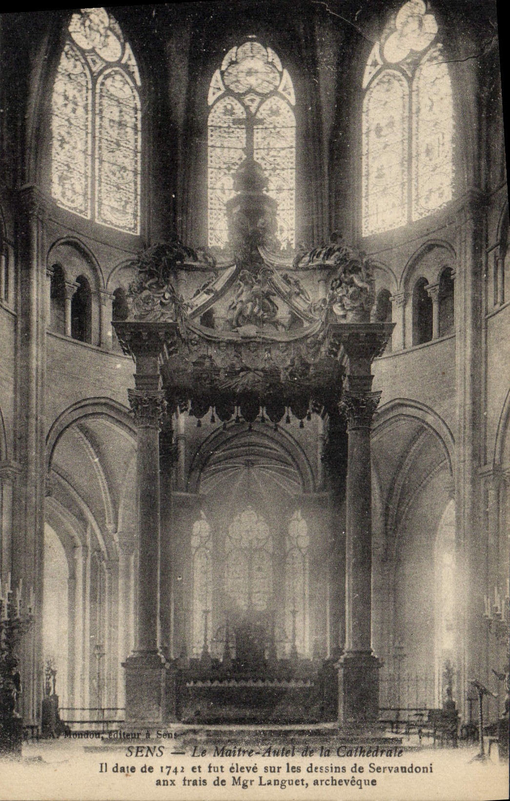 POSTAL de la VENDIMIA Sens el puente principal del horno de la catedral