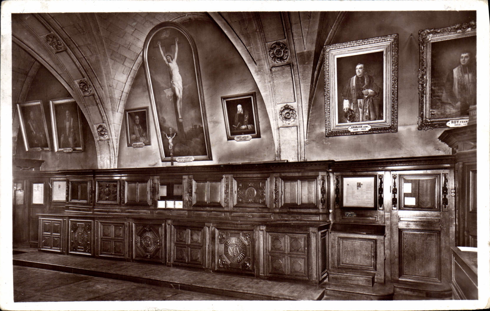 MODERN CARD Eglis Saint Paul St Louis Paris Sacristie Christ paints vault of Bastgille