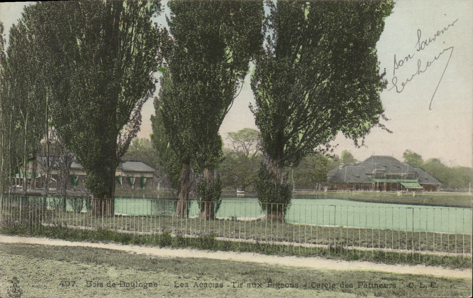 CPA Paris Bois de Boulogne Les acacias Tir aux pigeons Cercle des patineurs 