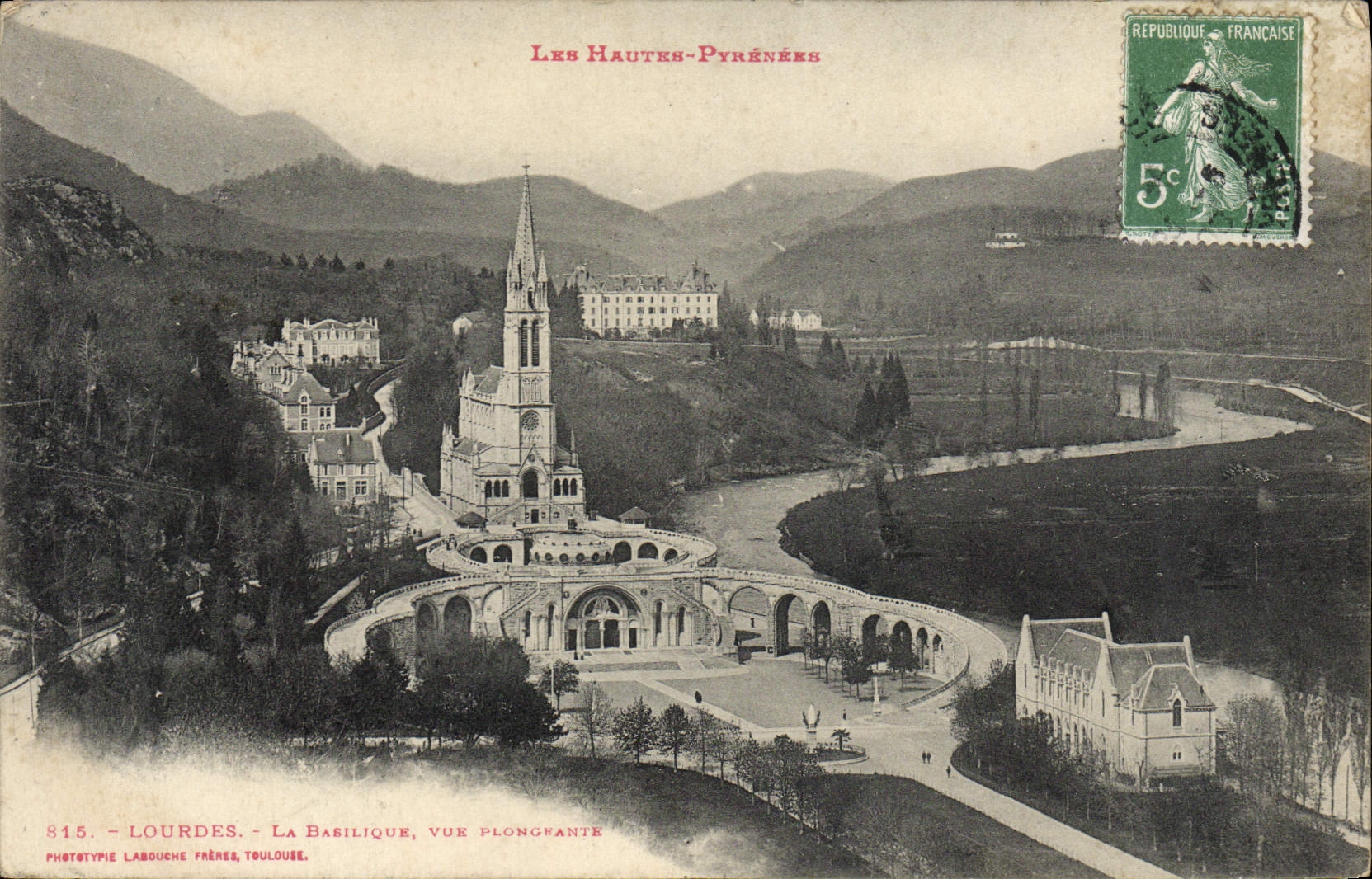 Opinión pesada de Basilque de la POSTAL de la VENDIMIA de arriba