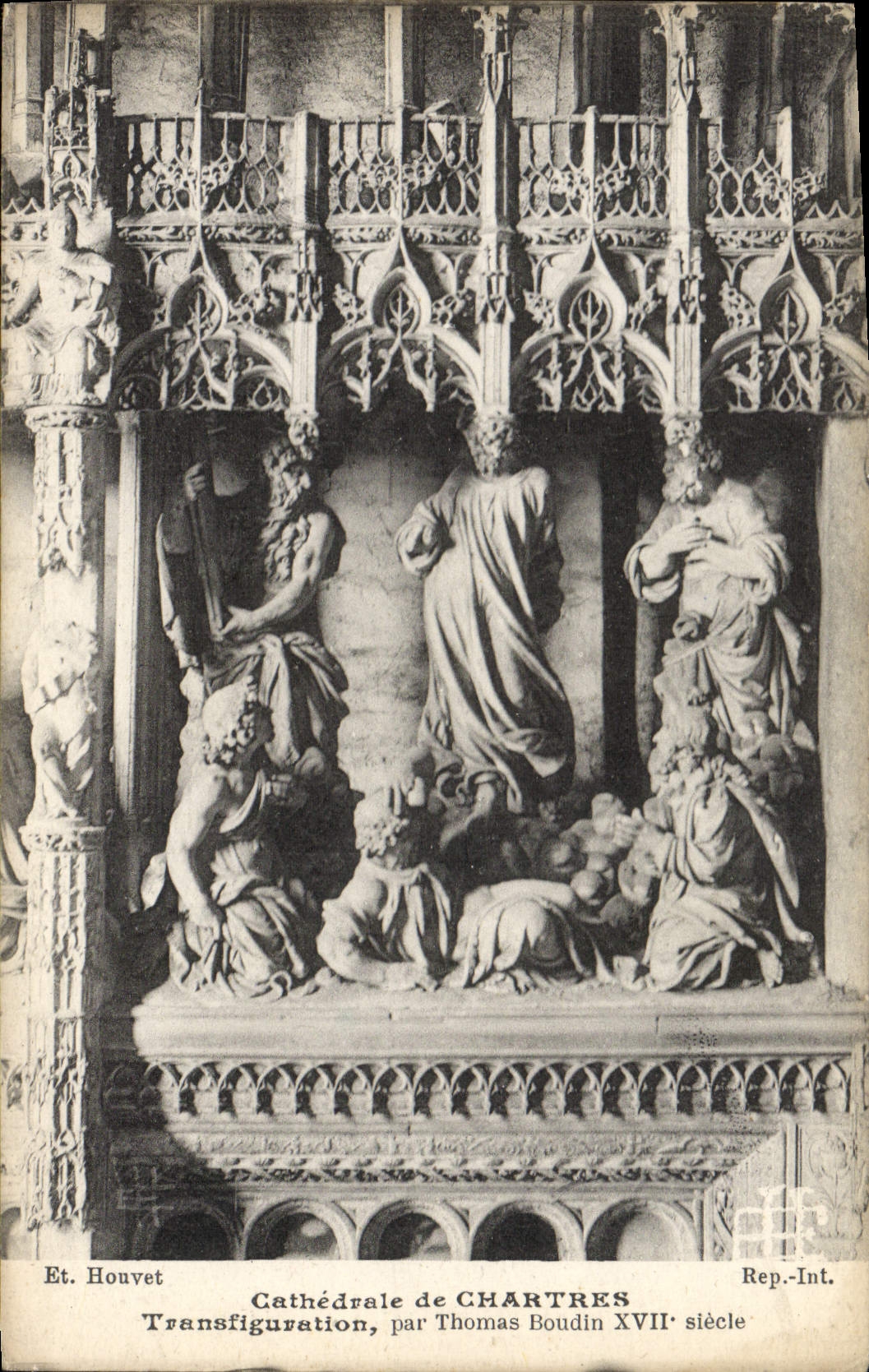 Catedral de la POSTAL de la VENDIMIA de la transfiguración Thomas Boudin de Chartres