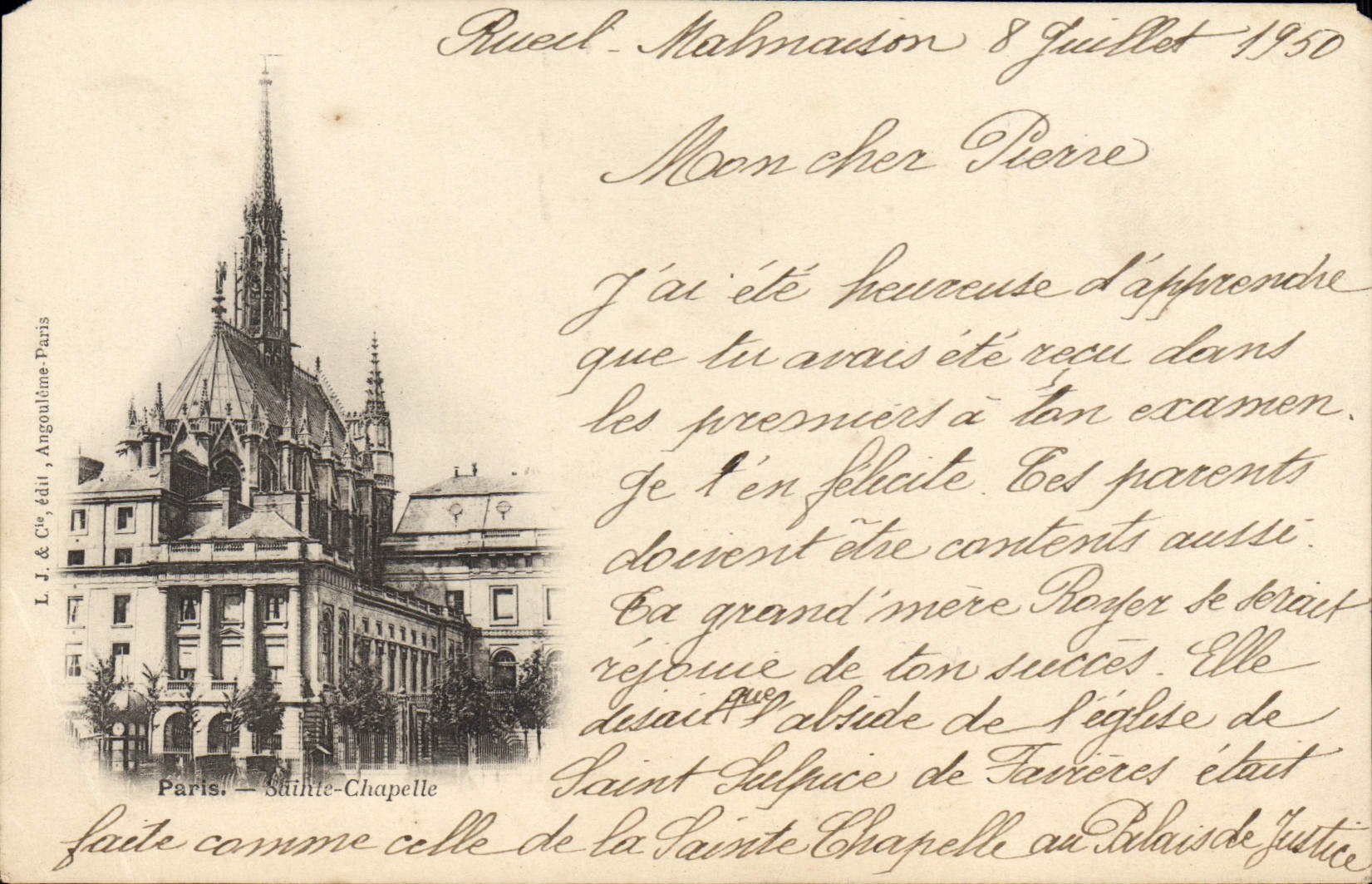 VINTAGE POSTCARD Paris Sainte Vault