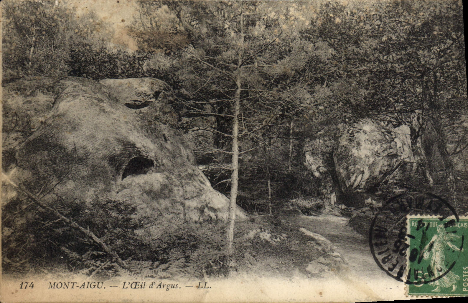 VINTAGE POSTCARD Acute Mount the Eye D' Argus