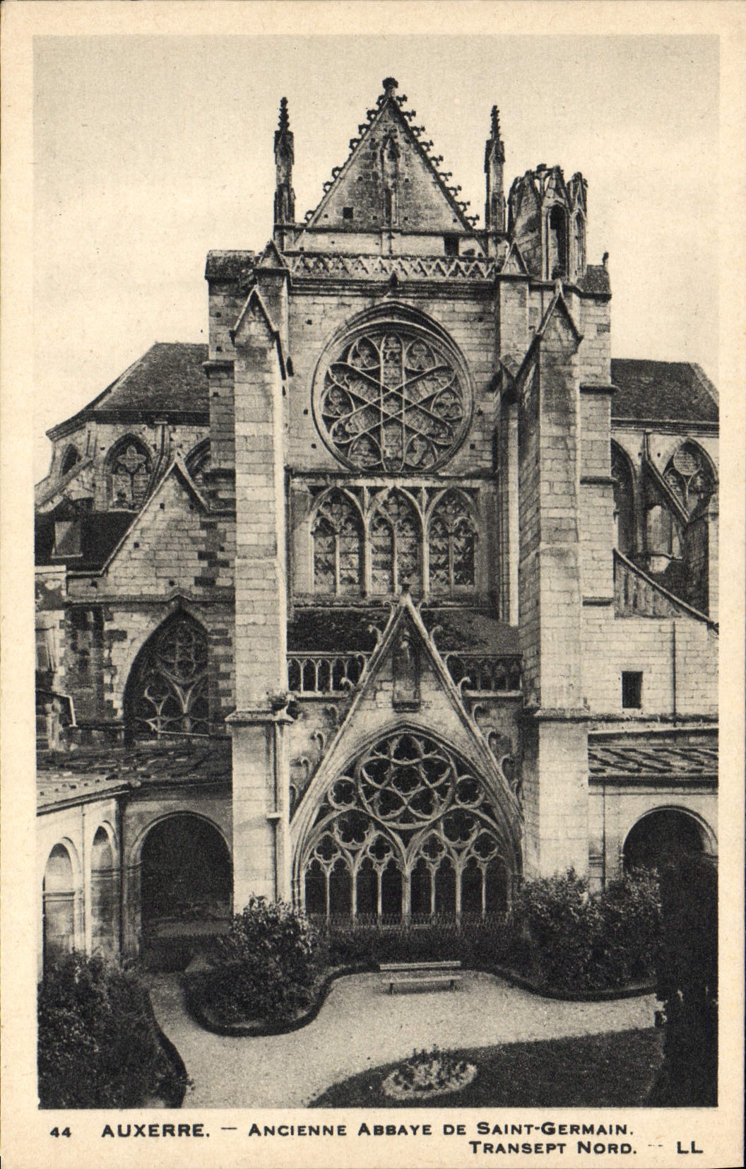 VINTAGE POSTCARD Auxerre Old Abbey Of Saint Germain