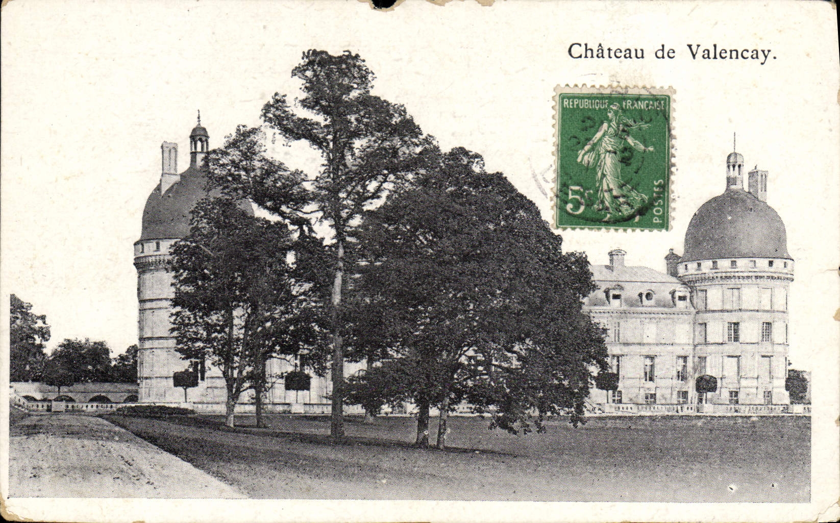 POSTAL Castle De Valencay de la VENDIMIA