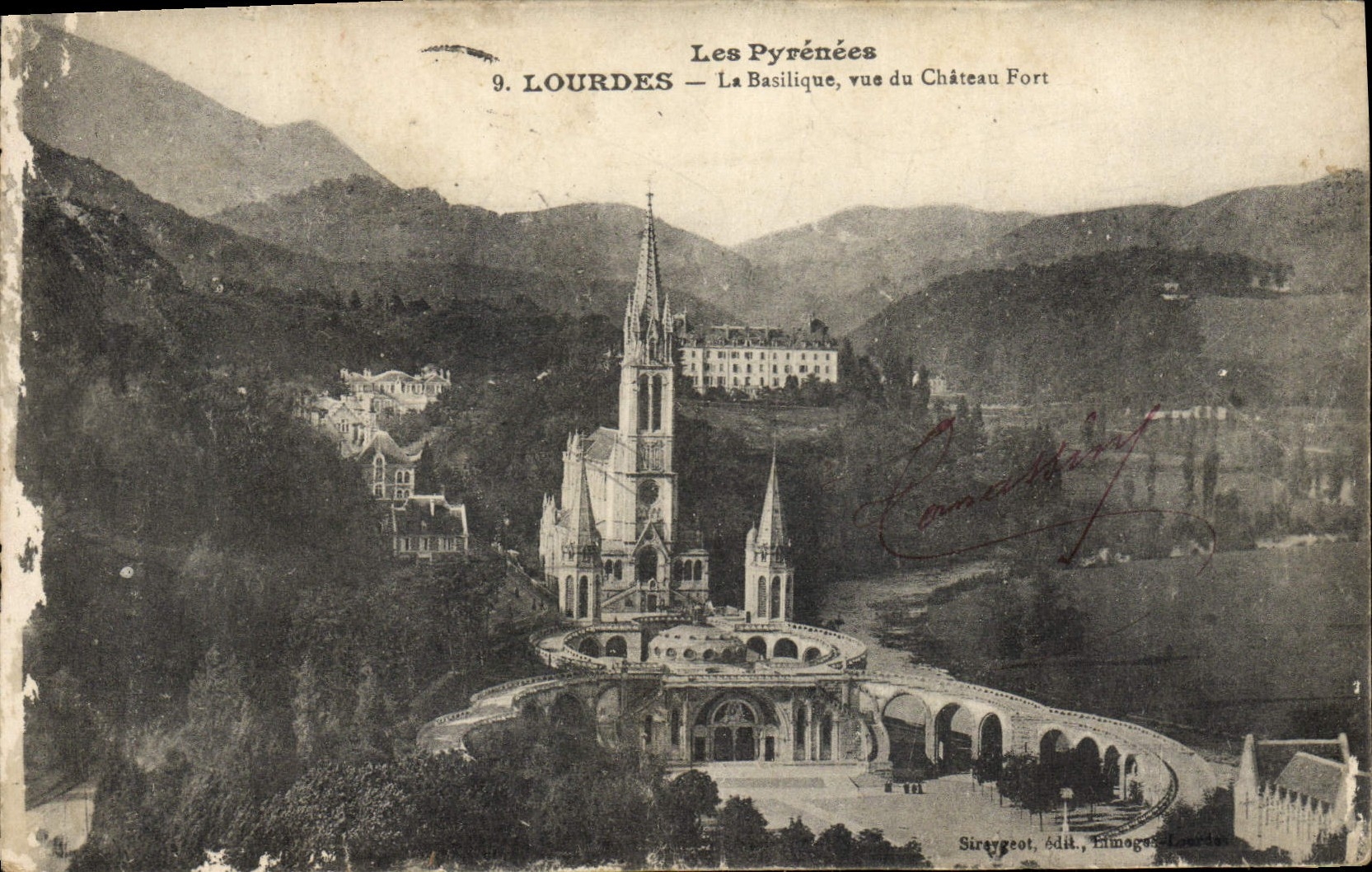 POSTAL Bailique pesado de la VENDIMIA visto del castillo fuerte