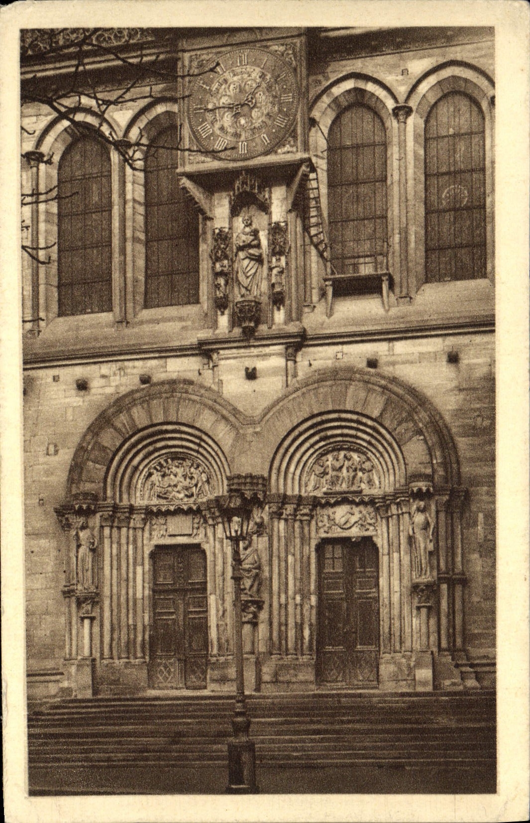 POSTAL De inscrito Estrasburgo I' Horloge de la VENDIMIA astronómico