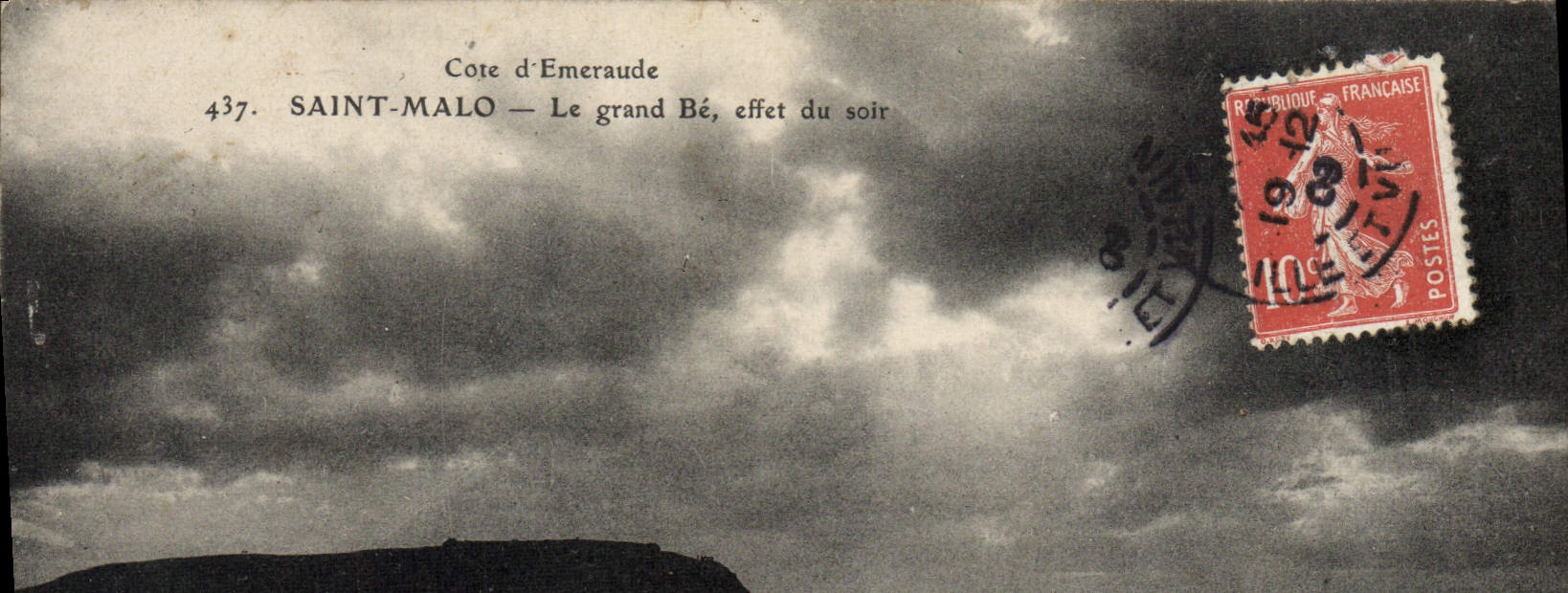 CPA Saint Malo Le Grand Be Effet Du Soir