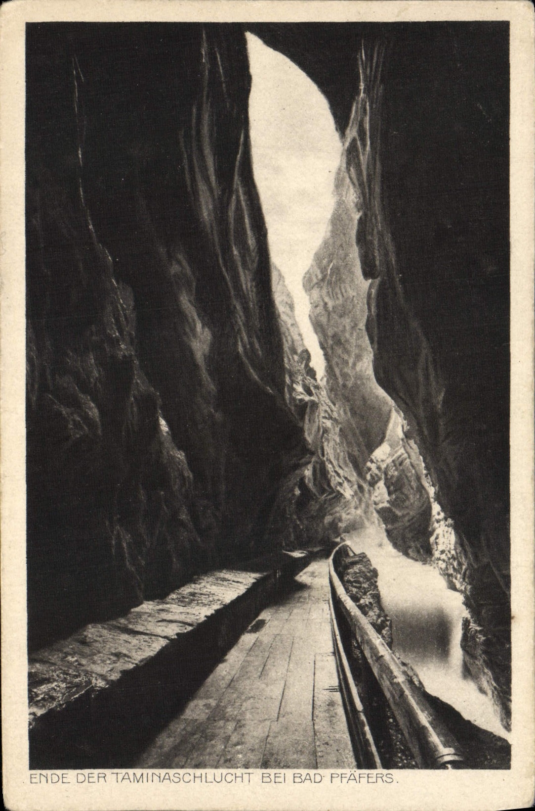 VINTAGE POSTCARD Ende Der Taminaschlucht EIB Bad Pfafers