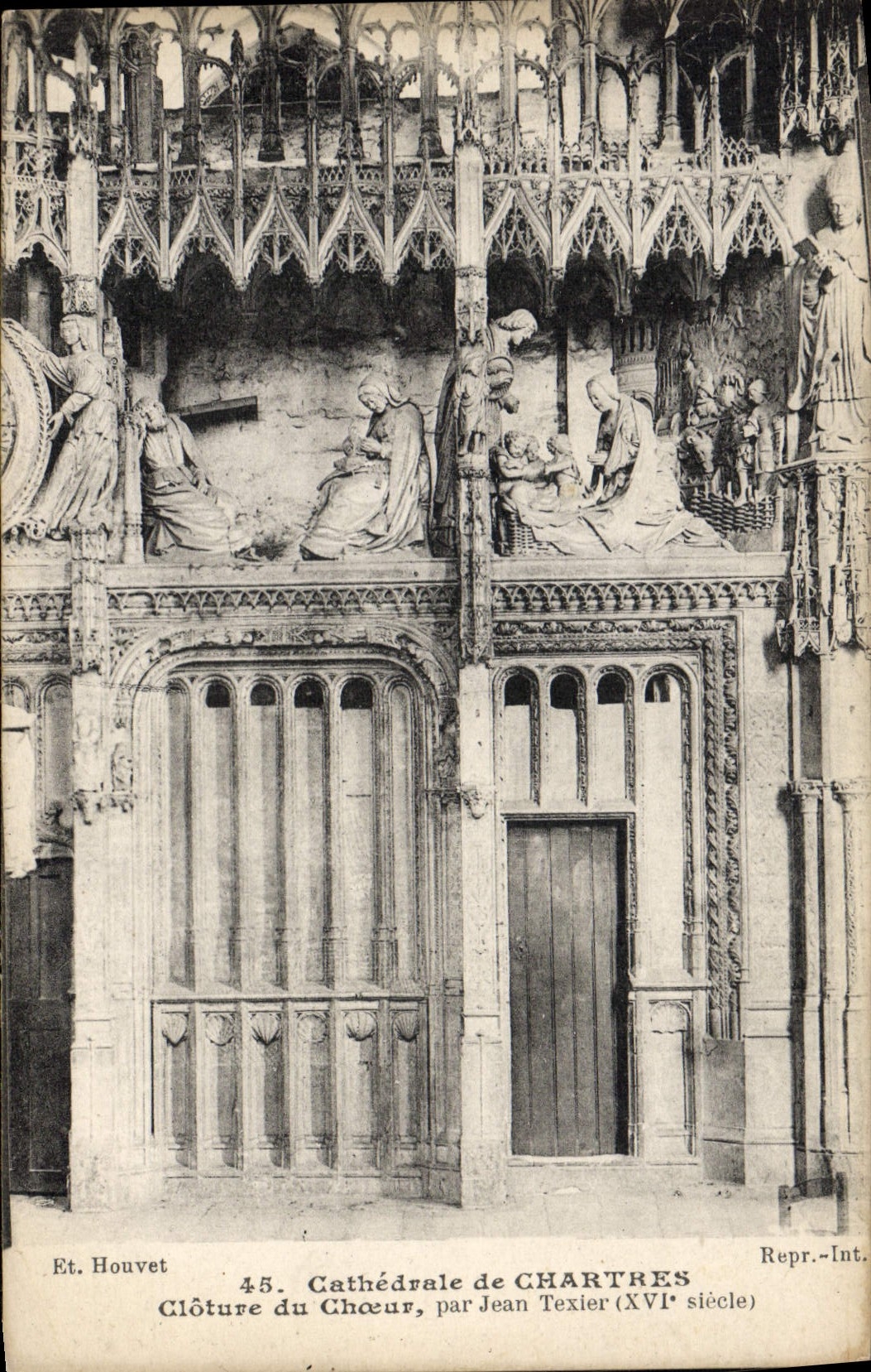 CPA Cathedrale De Chartres Cloitre Du Choeur par Jean Texier