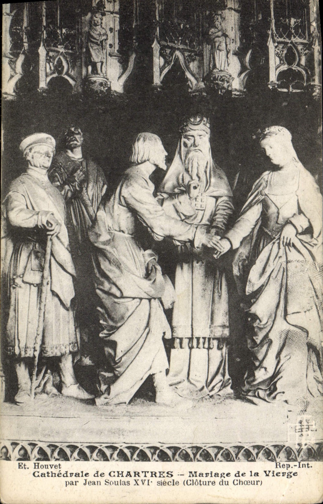 Catedral de la POSTAL de la VENDIMIA de la unión de Chartres de la Virgen