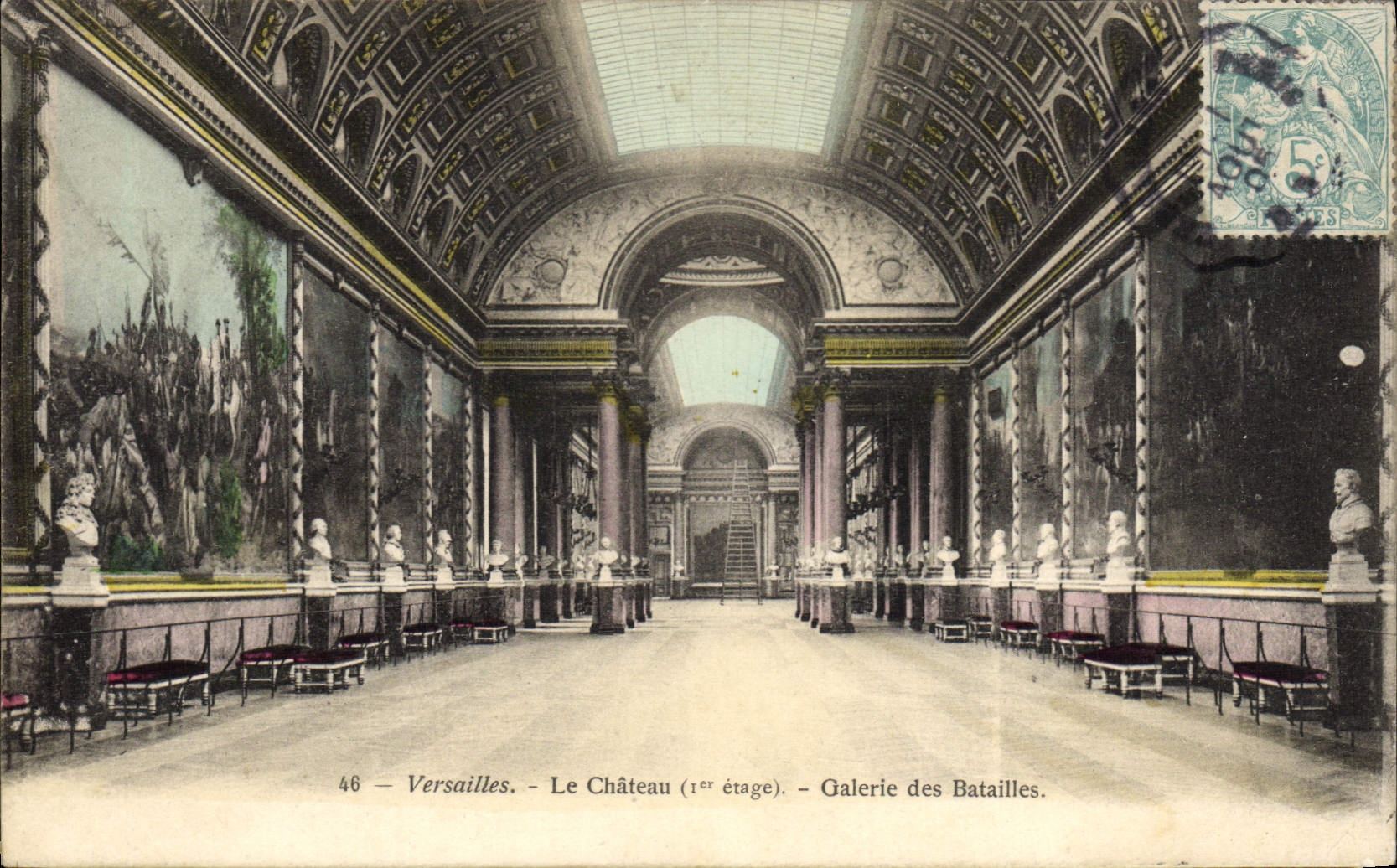 CPA Versailles Le Chateau Galerie Des Batailles